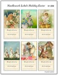 Cross Stitch Gift Tags Needlework Labels Holiday Easter No.030 (image for) Cross Stitch Gift Tags Needlework Labels Holiday Easter No.030